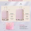 Lyngins Front Opening 20/24 Inch 3PCs Carry on Luggage Sets with Duffel Bag,TSA Lock,Expandable Hardshell Suitcases Sets for Family Trips - 3 of 4