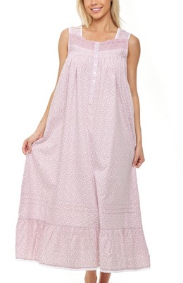 Adr Women's Cotton Victorian Nightgown, Gwendoline Sleeveless