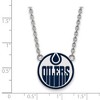 Black Bow Jewelry Sterling Silver Edmonton Oilers NHL Necklace 18 Inch - 2 of 4