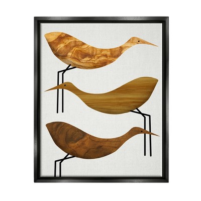 Stupell Industries Abstract Wooden Pattern Storks Rustic Birds