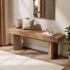 Tribesigns 47" Wooden Entryway Bench, Farmhouse End of Bed Bench, Long Dining Table Benches Seat for Kitchen, Bedroom, Hallway, Foyer - 2 of 4