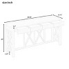 60'' Acacia Wood Console Table with 4 Drawers,Modern Farmhouse X-Leg Entryway Table with Open Storage for Living Room-Baofuwish - 4 of 4