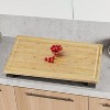 TackView Cutting Board, Bamboo Cutting Board with Juice Groove,  Knife Friendly Chopping Board,30x20x3.15in,Oil injection - 2 of 4
