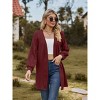 Clearlove Long Sleeve Coat Women's Cardigan Jacket Knitted Solid Color Open Stitch Loose Fit Mid-length Soft Casual Perfect for Spring Fall - 2 of 4
