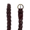 CTM Women's Leather Braided Skinny Casual Belt - 2 of 4