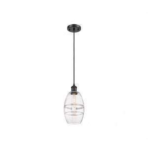 Vaz - 1 Light Cord Hung Mini Pendant In Industrial Style-8.13 Inches Tall and 5.88 Inches Wide - 1 of 1