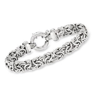 Ross-Simons Sterling Silver Medium Byzantine Bracelet For Women - 1 of 4