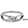 Slickblue Stainless Steel Ring with Amethyst, Clear & Topaz CZ - IP Black & Polished Finish, Women's Fashion Ring, Size 5-10 - 4 of 4