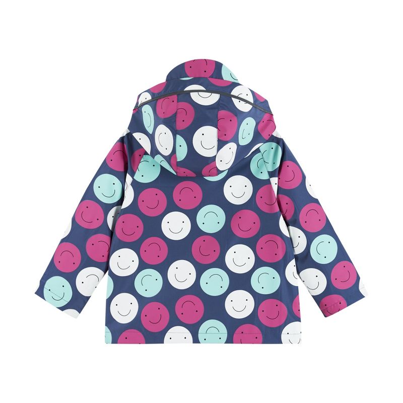 Andy & Evan  Toddler Smiley Print Color Change Raincoat., 2 of 4