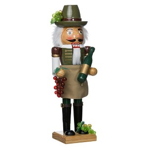 Kurt Adler 15-Inch Wooden Wine Grower Nutcracker - 1 of 4