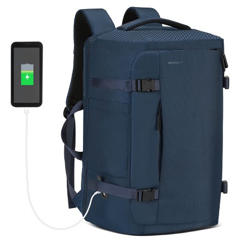 Unique Bargains TSA Friendly Flight Approved Carry on Backpack Travel Backpack 40L Blue
