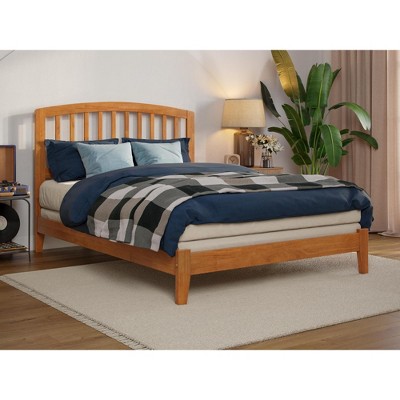 AFI Furnishings Richmond Full Foundation Bed with Charging Station in Light Toffee
