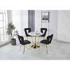 LOVMOR Modern chair with iron tube legs, soft cushions and comfortable backrest, suitable for dining room, living room, cafe,hairball back - 4 of 4