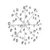 Metal Starburst Wall Decor with Crystal Embellishment Silver - Olivia & May: Iron Frame, Luxury Glam Style, Vertical Orientation - image 4 of 4