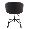 TiramisuBest Contemporary Black Faux Leather Task Chair, Adjustable, 4 - Star Base, Indoor Use - 4 of 4