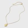 14K Gold Dipped Heart Charm Initial Necklace - A New Day™ Gold - 2 of 4