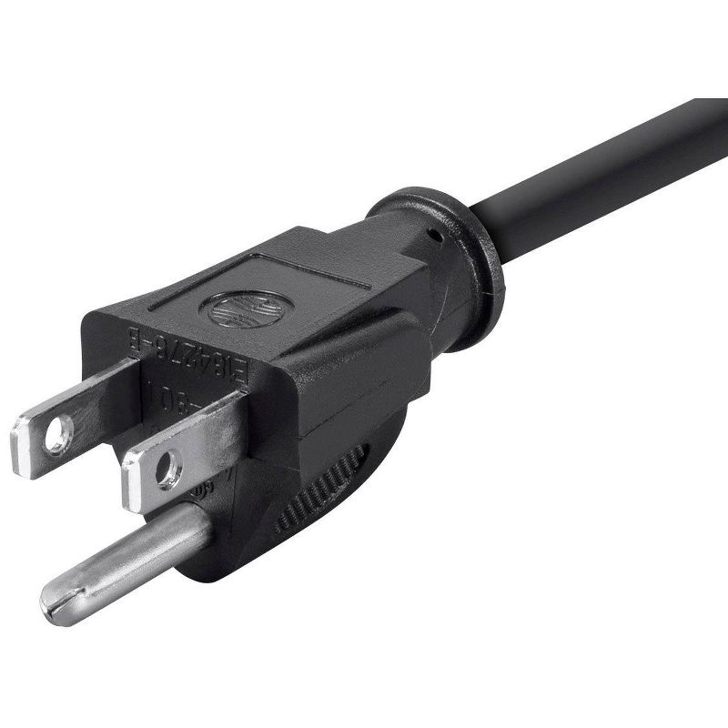Monoprice Power Cord - 3 Feet - Black | NEMA 5-15P to IEC 60320 C5, 18AWG, 10A/1250W, 3-Prong, 4 of 7