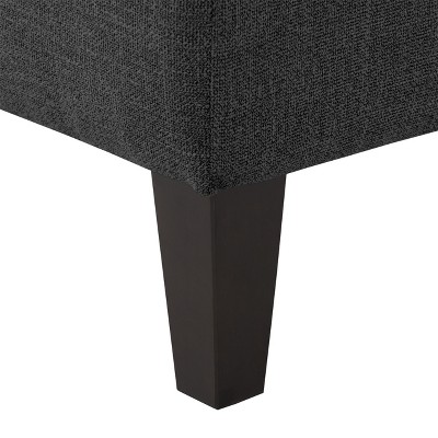 Rosewell Dark Grey Fabric 53" Button-Tufted Bedroom Bench