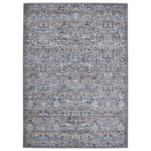 9'6"x12' Odette Oriental Area Rug Dark Blue/Gray - Jaipur Living: Traditional Trellis Pattern, Medium Pile, Living Room Rug - 1 of 4