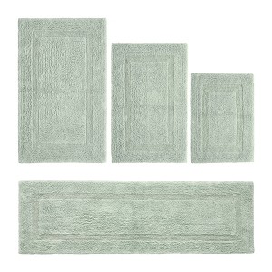 Lux Premium 100% Cotton Tufted Solid Reversible 4 Piece Bath Rug Set – Ultra-Soft, Water-Absorbent, Durable, Machine Washable Bathroom Rug - 1 of 4