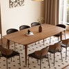 Gaoyangjiaju 62.9 inch Mid Century Modern solid wood tapered leg dining table, walnut color - 4 of 4