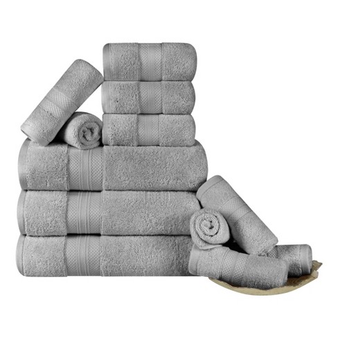 Premium Cotton Solid Plush Heavyweight Hotel Luxury Bath Towel Set, Navy  Blue - Blue Nile Mills