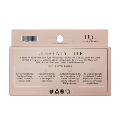 House of Lashes Heavenly Lite Soft Volume 100% Cruelty-Free Faux Silk Fibers False Eyelashes - 1pr