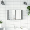 vidaXL LED Mirror Cabinet Grey Sonoma Engineered wood, Acrylic - 3 of 4