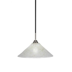 Toltec Lighting Paramount 1 - Light Pendant in  Matte Black/Brushed Nickel with 16" Gold Ice Shade - 1 of 1
