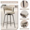 NicBex 360° Swivel Bar Stools Set of 2,Counter Height Bar Stools with Padded Backrest,Island Chairs with Metal Footrest,Bar Chairs for Home,Bars - 4 of 4