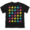 Easter Rainbow Peeps Pattern Kids T-Shirt For Youth Black - 2 of 4