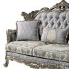 73" Miliani Sofa Fabric and Antique Bronze Finish - Acme Furniture: Leather Upholstery, Wood Frame, Includes 3 Pillows - 4 of 4