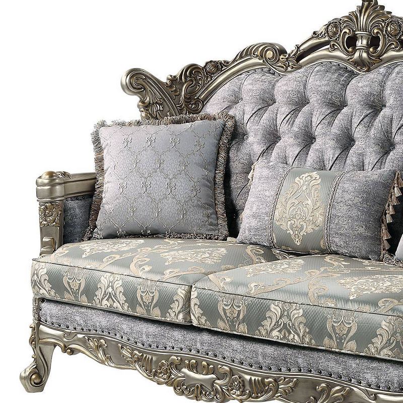 73&#34; Miliani Sofa Fabric and Antique Bronze Finish - Acme Furniture, 4 of 9