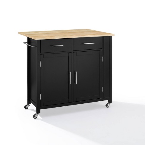 Savannah Wood Top Drop Leaf Kitchen Island Cart Crosley Target