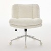 MOEPISY Wider seat Office Chair, Adjustable Desk Chair Swivel Office Chair, Cream - 2 of 4