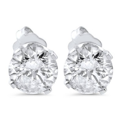 Pompeii3 1 3/8ct Diamond Studs 14K White Gold
