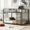 COWLOWN Full over Full Metal Bunk Bed with Ladder, Low Profile Sturdy Bunk Bed Frame for Kids, Teens, and Adults - 4 of 4