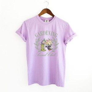 Simply Sage Market Women's Gardening Social Club Short Sleeve Garment Dyed Tee - 1 of 4