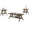 NicBex Modern Rectangle Wood Coffee Table Set of 3 with Storage Shelf for Living Room and Bedroom - 2 of 4