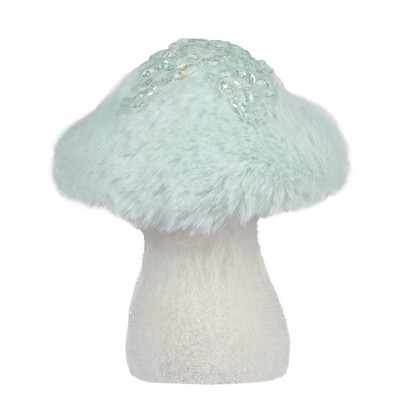 Northlight 5-Inch Light Green Tabletop Christmas Mushroom with Sequins