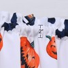 Halloween Pumpkin Cafe Curtains, Window Tier Half Panels, Rod Pocket, Set of 2 for Kitchen/Bathroom/Living Room, Orange, 27 x 24 in Each - 2 of 4