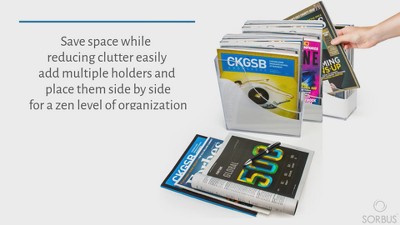 Sorbus Clear Acrylic Desk Organizer and Magazine Holder