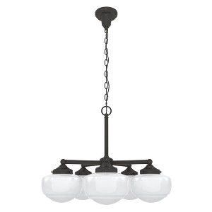 Hunter Fans 23.75" Saddle Creek Ceiling Light Noble Bronze Finish - 5 Bulb Chandelier for Indoor Spaces - 1 of 1
