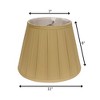 Vynxaria Slant English Box Pleat Softback Lampshades, 7"x11"x8" Honey with Washer Fitter - 3 of 4