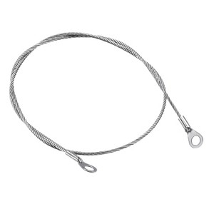 Unique Bargains Stainless Steel Lanyard Cable Eyelets Ended Security Wire Rope Silver 6 Pcs - 1 of 4