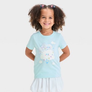 Toddler Girls' Clouds Graphic T-Shirt - Cat & Jack™ Mint Green - 1 of 4