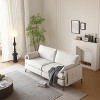 Deep 3-Seater Cloud Couch with 2 Armrest Pillows and 2 Toss Pillows, Love Seat for Living Room Bedroom Office Apartment, White - 3 of 4
