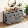 Fluted Dresser 54 Inch Wide, 7-Drawer Wood Dresser for Bedroom, Modern Chest of Drawers, Storage Organizer Cabinet for Living Room, Hallway - 2 of 4