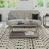 Emma and Oliver Engineered Wood Modern Farmhouse Coffee Table with Metal Accents - 2 of 4