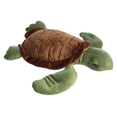 Aurora Large Sea Turtle Super Flopsie Adorable Stuffed Animal Green 27"